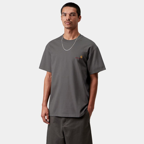 Carhartt WIP American Script T-shirt Antraciet