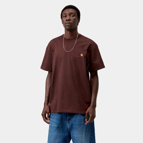 Carhartt WIP American Script T-shirt Bordeaux