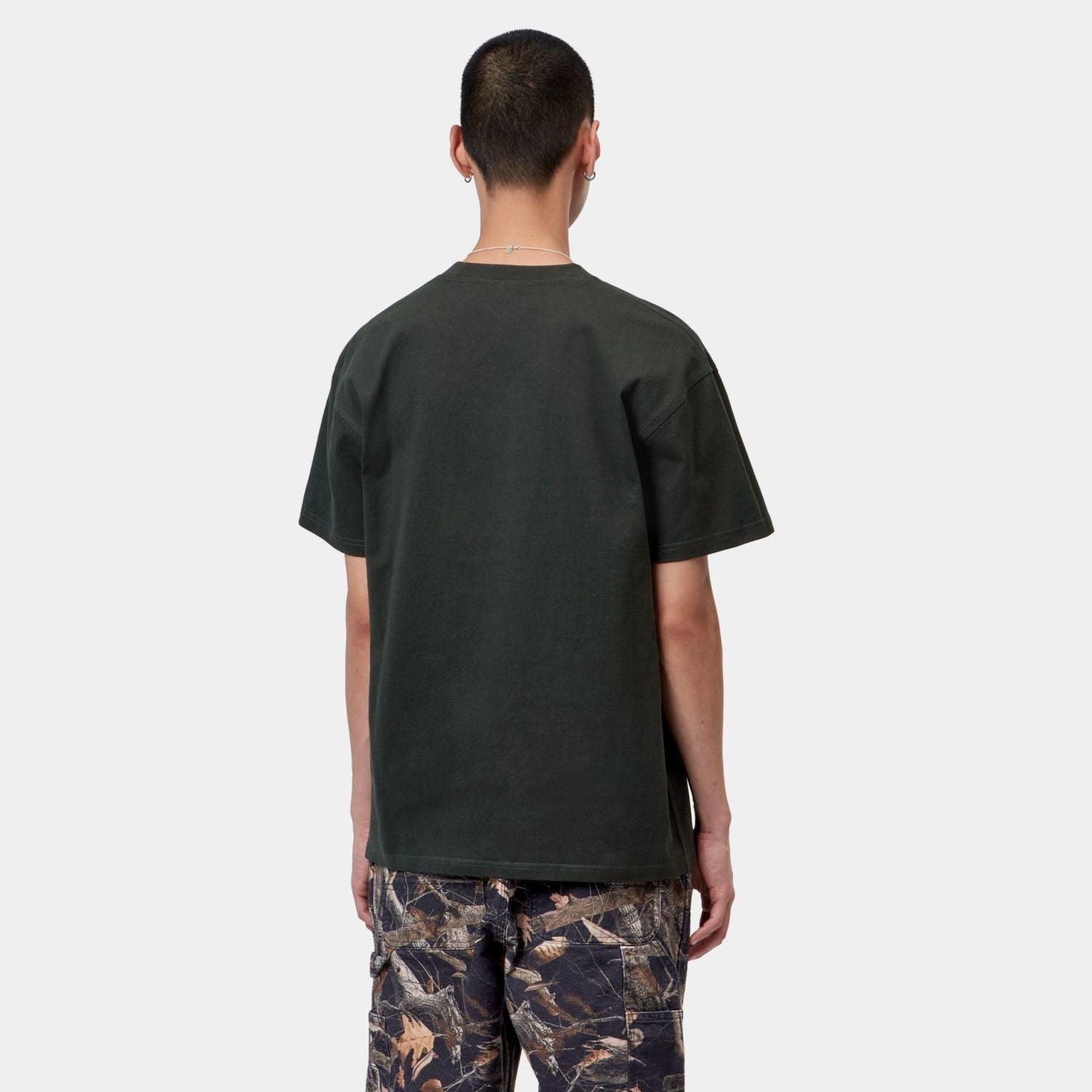 Carhartt WIP American Script T-shirt Donker Groen