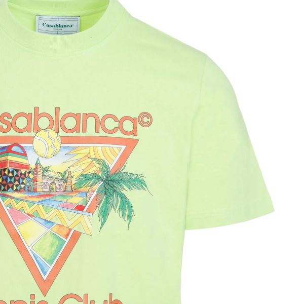 Casablanca Afro Cubism Tennis Club T-shirt Groen