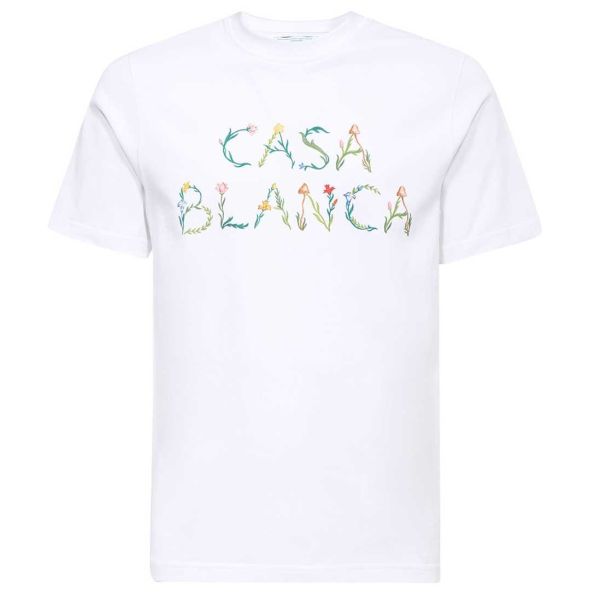 Casablanca Arche Fleurie T-shirt Wit
