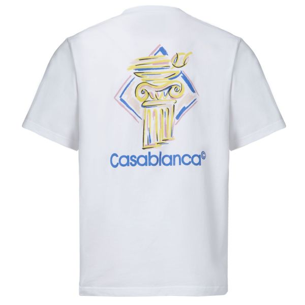 Casablanca Diamond Column T-shirt Wit