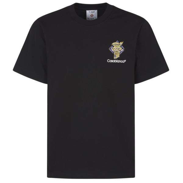 Casablanca Diamond Column T-shirt Zwart