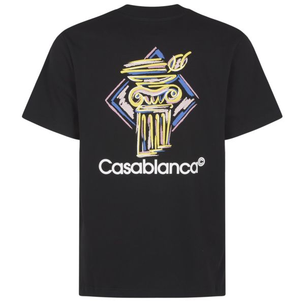 Casablanca Diamond Column T-shirt Zwart