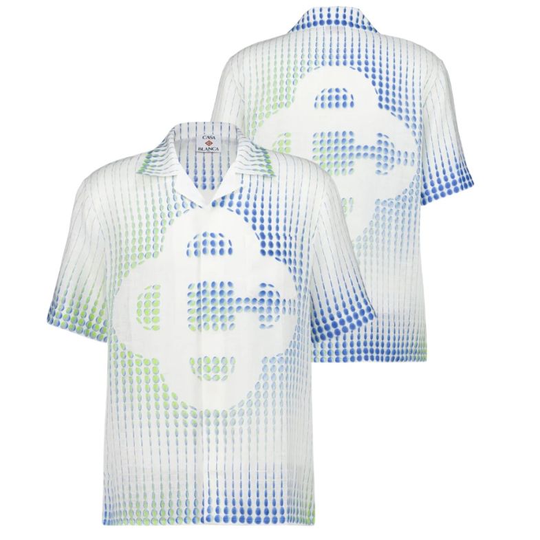 casablanca-dots-linen-overhemd-wit