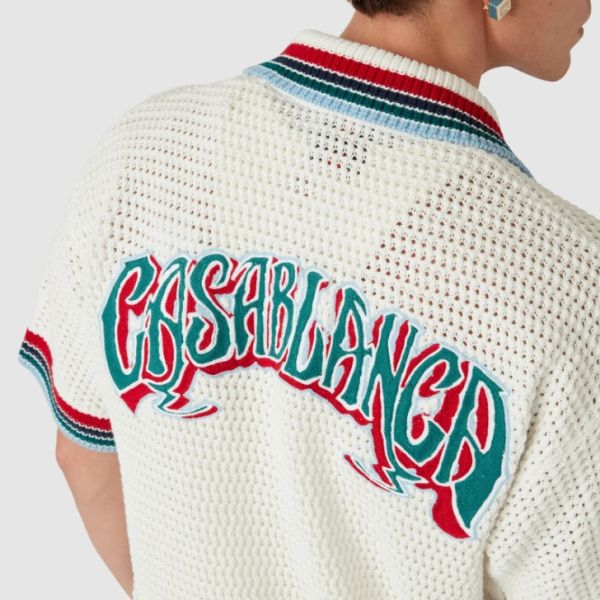 Casablanca Gothic Crochet Overhemd Wit