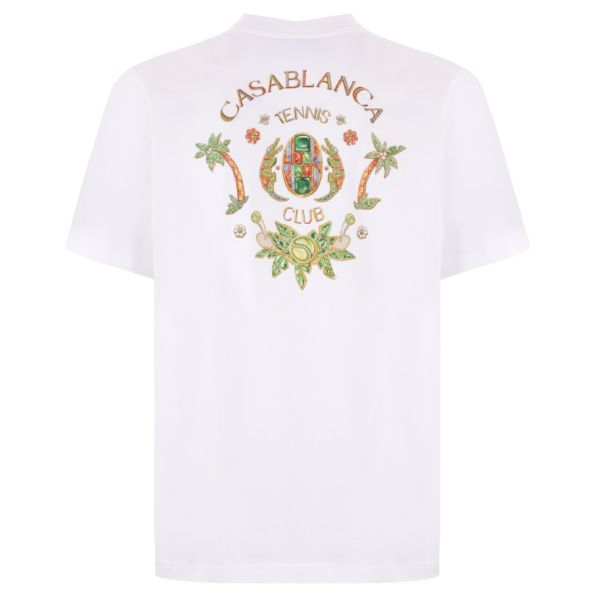 Casablanca Joyaux D'Afrique Tennis Club T-shirt Wit