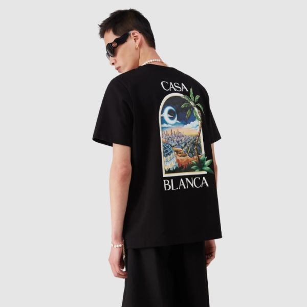 Casablanca La Nights T-shirt Zwart
