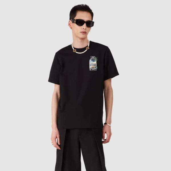 Casablanca La Nights T-shirt Zwart