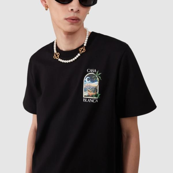 Casablanca La Nights T-shirt Zwart