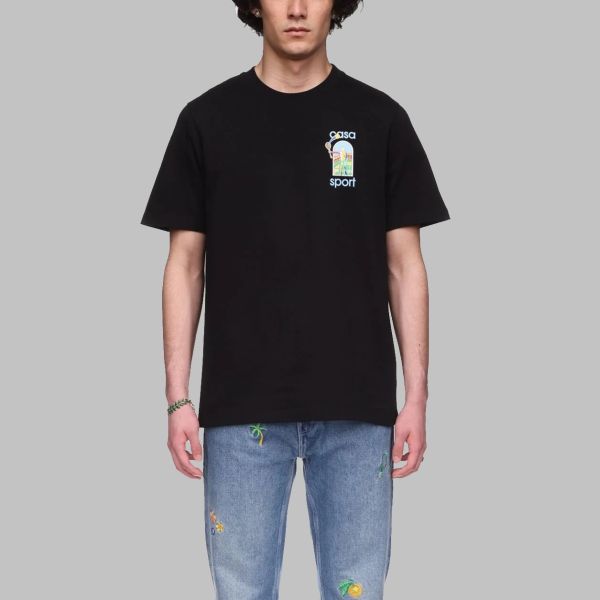 Casablanca Le Jeu Colore T-shirt Zwart