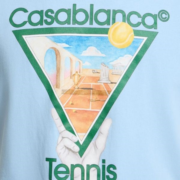 Casablanca Metaphysical Tennis Icon Sweater Licht Blauw