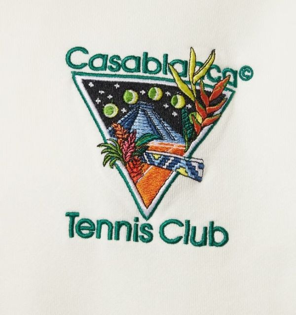 Casablanca Tennis Club Icon Hoodie Wit
