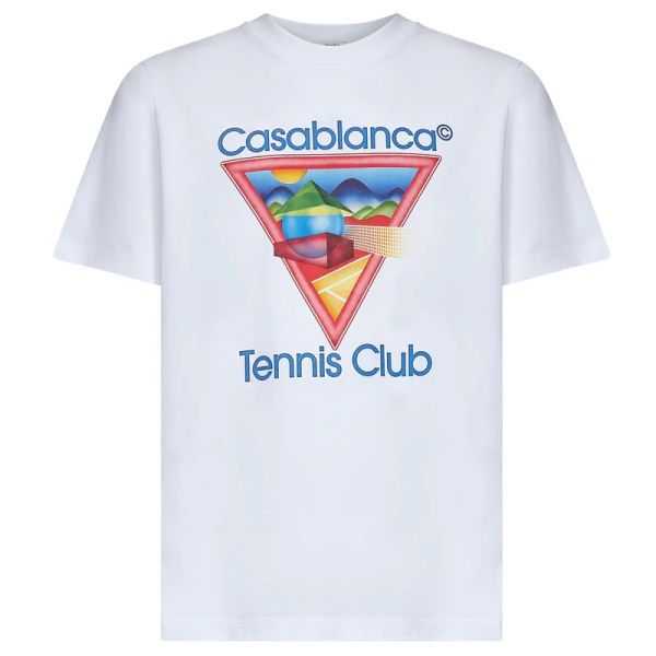 Casablanca Tennis Club Icon T-shirt Wit