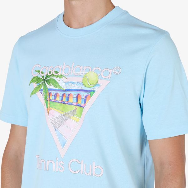 Casablanca Tennis Club Icon T-shirt Licht Blauw
