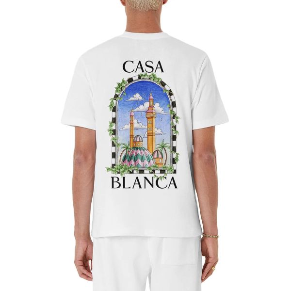 Casablanca Vue De Damas T-shirt Wit