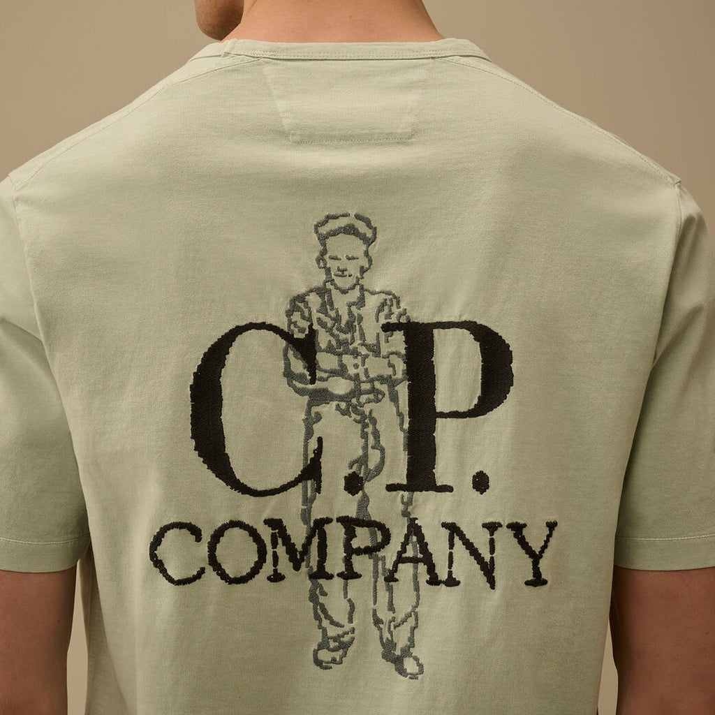 CP Company 1020 Embroidery T-shirt Licht Blauw