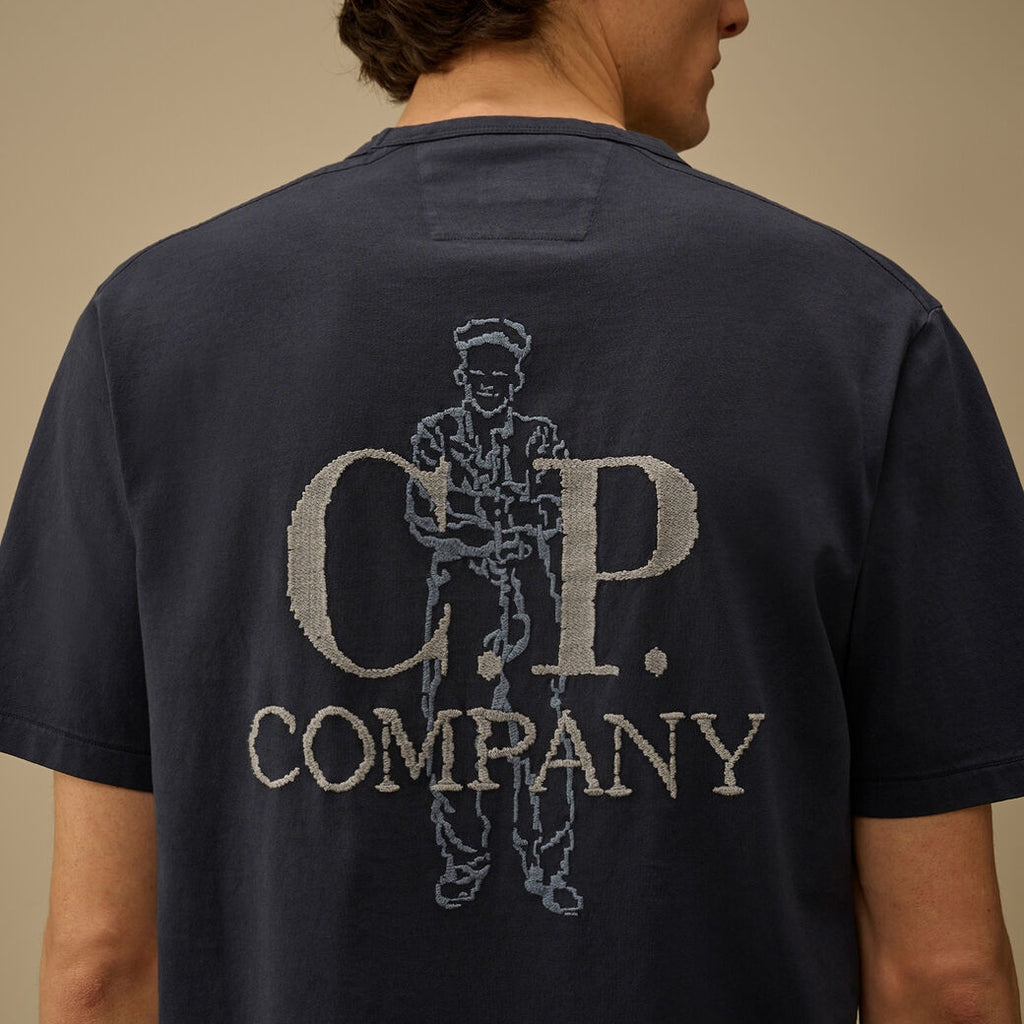 CP Company 1020 Embroidery T-shirt Navy