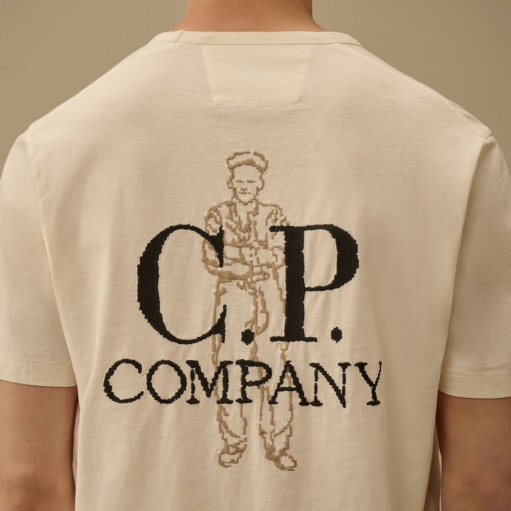 CP Company 1020 Embroidery T-shirt Wit