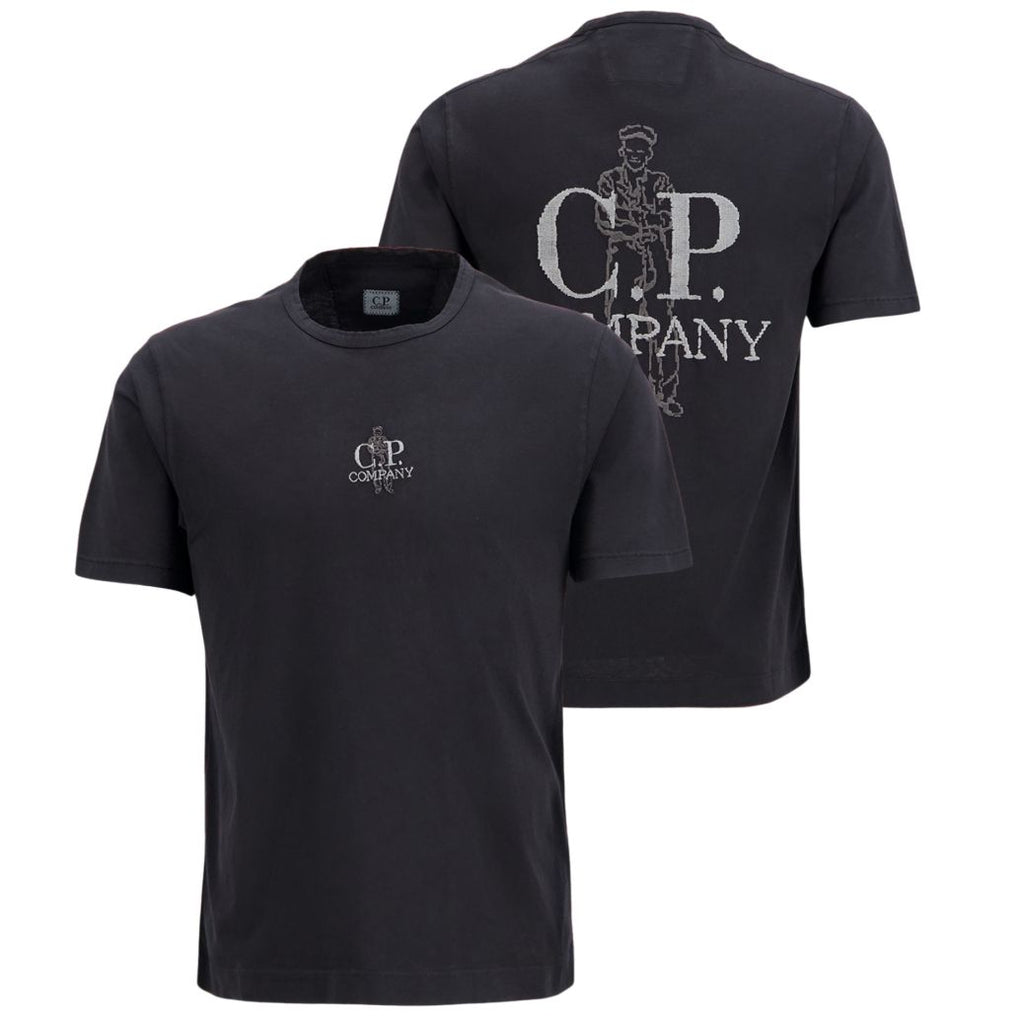 CP Company 1020 Embroidery T-shirt Zwart