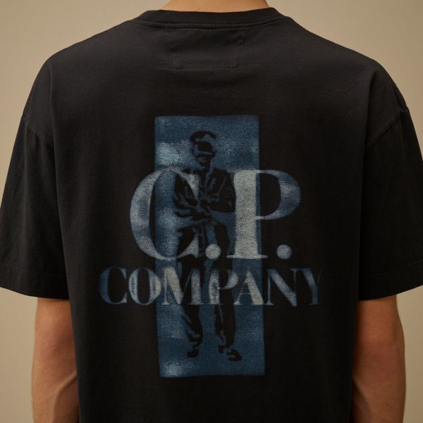 CP Company Comfort Logo T-shirt Navy
