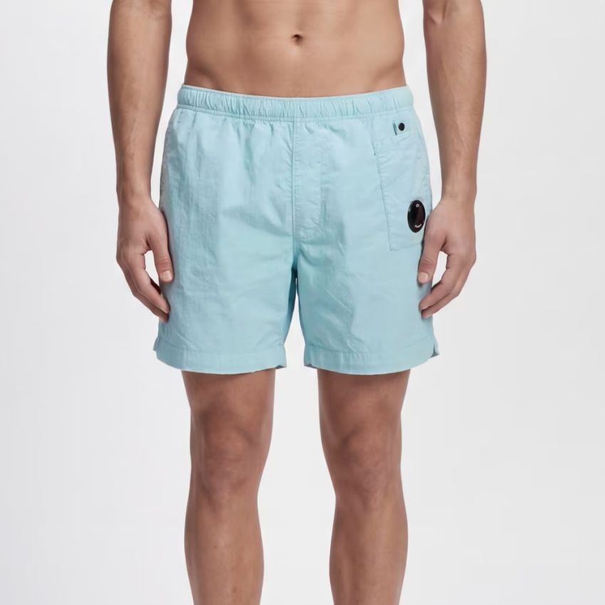 CP Company Flatt Nylon Lens Zwembroek Licht Blauw