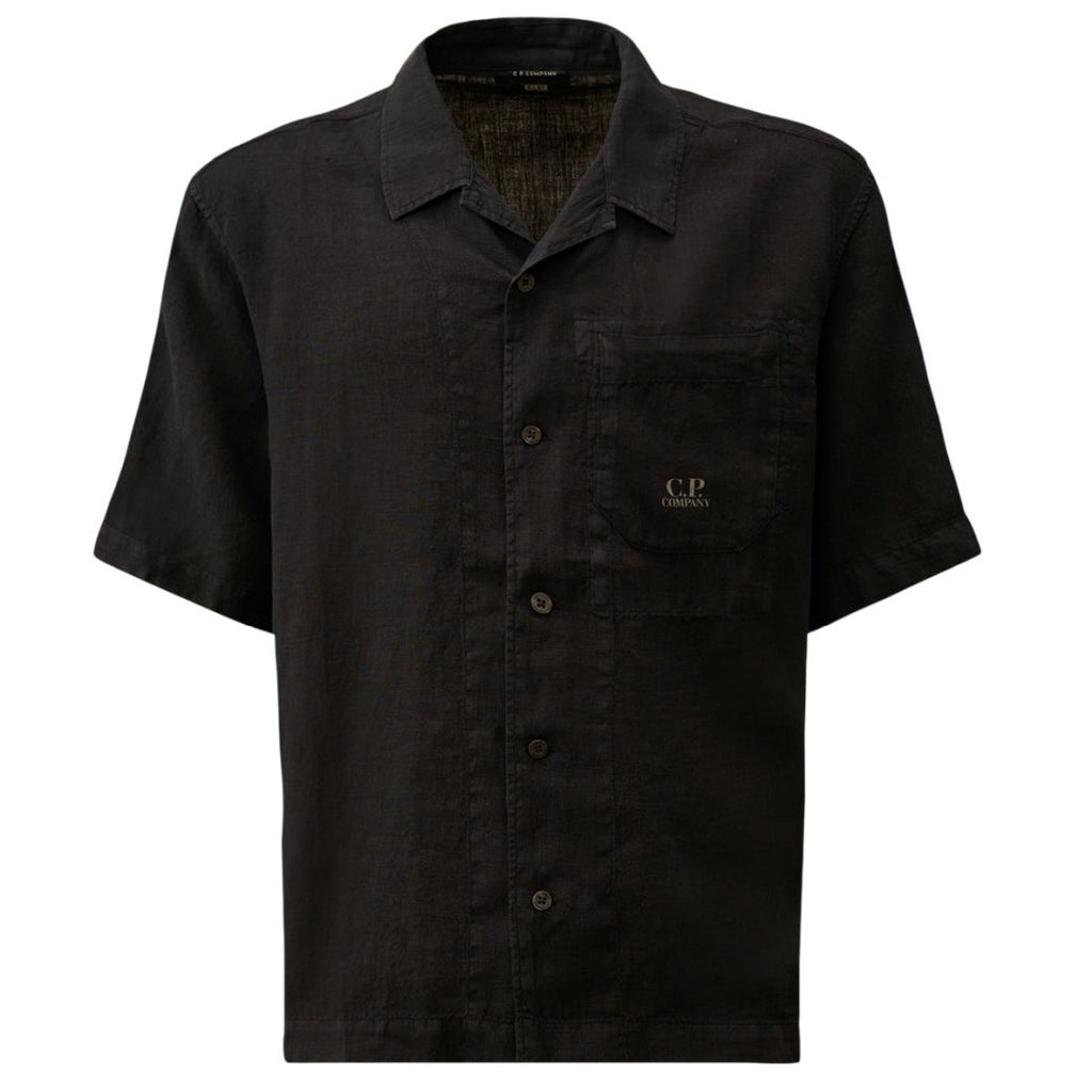 CP Company Linen Boxy Overhemd Navy