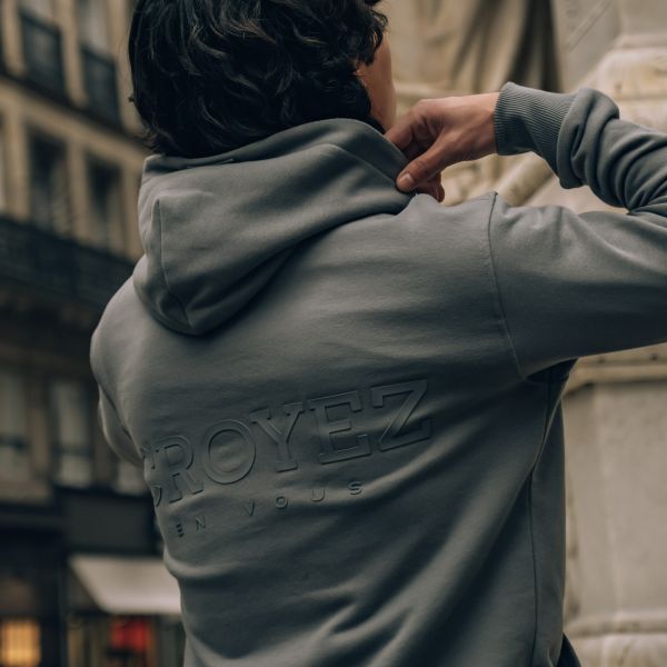 Croyez Abstract Hoodie Antraciet