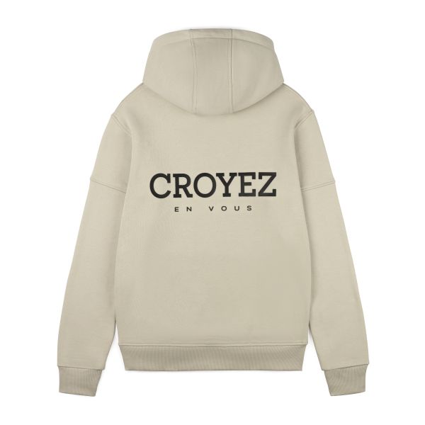 Croyez Abstract Hoodie Beige