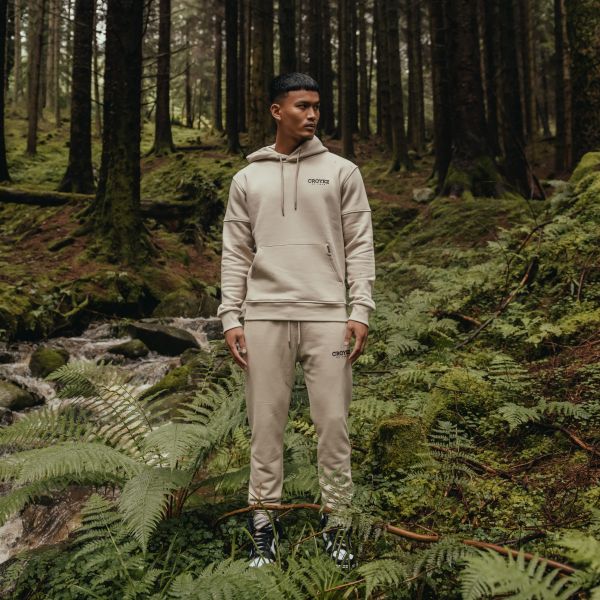 Croyez Abstract Hoodie Beige