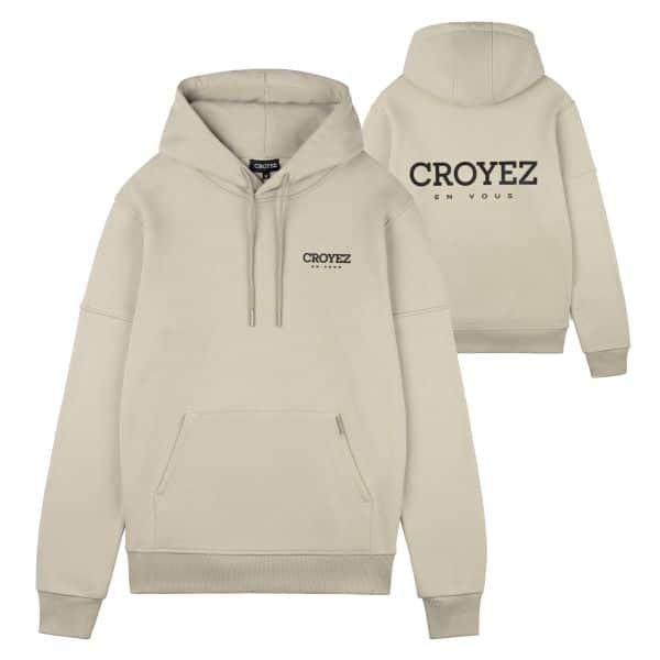 Croyez Abstract Hoodie Beige