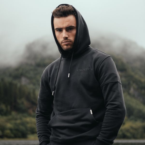 croyez abstract hoodie zwart