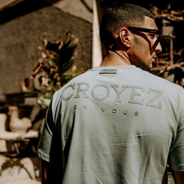 Croyez Abstract T-shirt Blauw