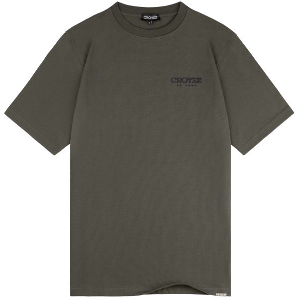 croyez abstract t-shirt donker groen