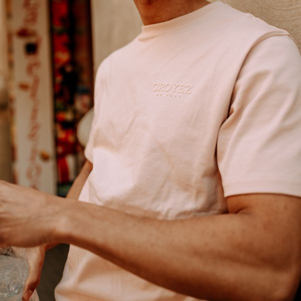 Croyez Abstract T-shirt Roze
