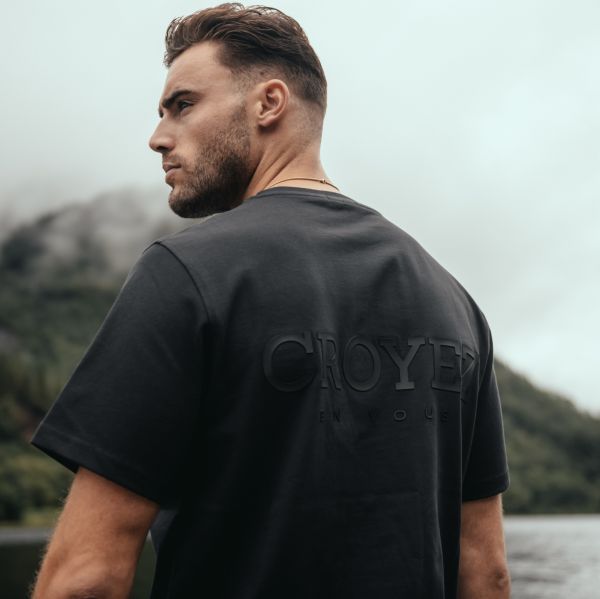croyez abstract t-shirt zwart