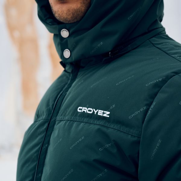 Croyez Allover Puffer Donker Groen