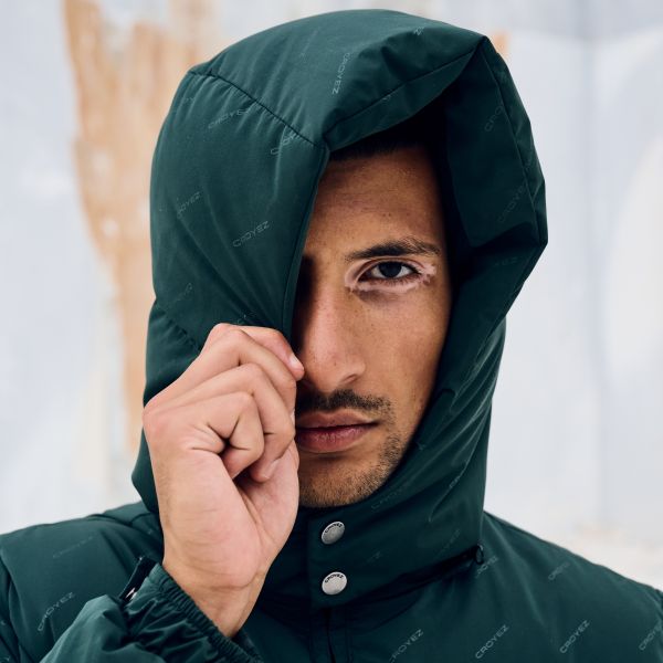 Croyez Allover Puffer Donker Groen