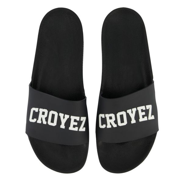 Croyez Arch Logo Slippers Zwart