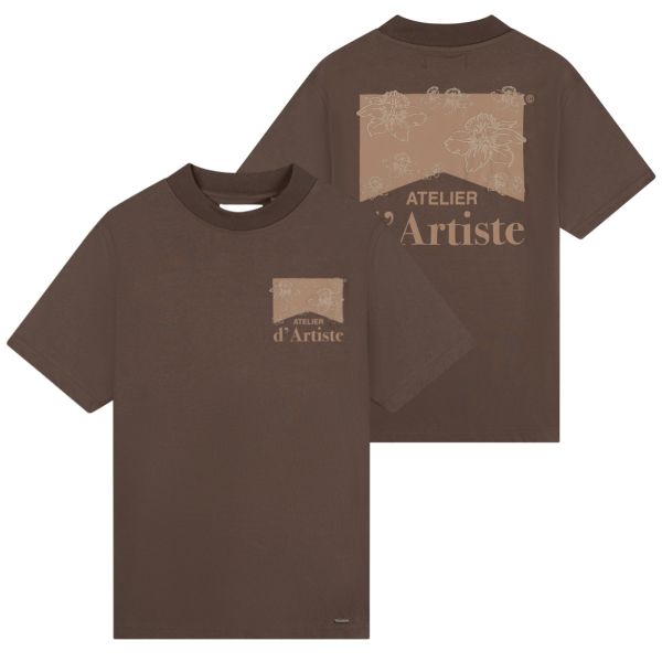 Croyez Atelier Flower T-shirt Bruin