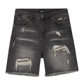 Croyez CH1 Distressed Denim Korte Broek Antraciet