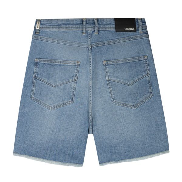 Croyez CH1 Distressed Denim Korte Broek Blauw