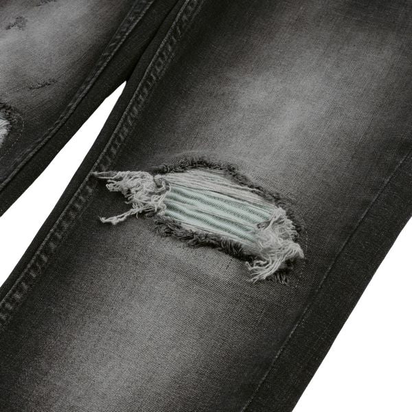croyez ch1 distressed jeans zwart