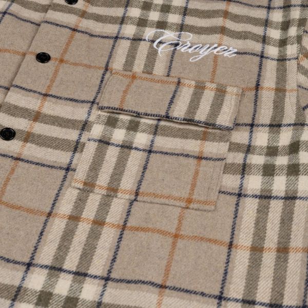 Croyez Essence Flannel Overshirt Bruin/Beige