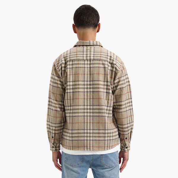 Croyez Essence Flannel Overshirt Bruin/Beige