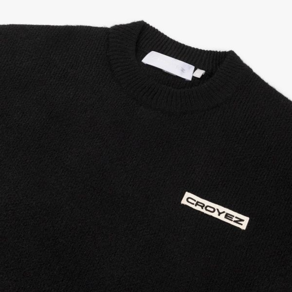 Croyez Étiquette Knit Sweater Zwart