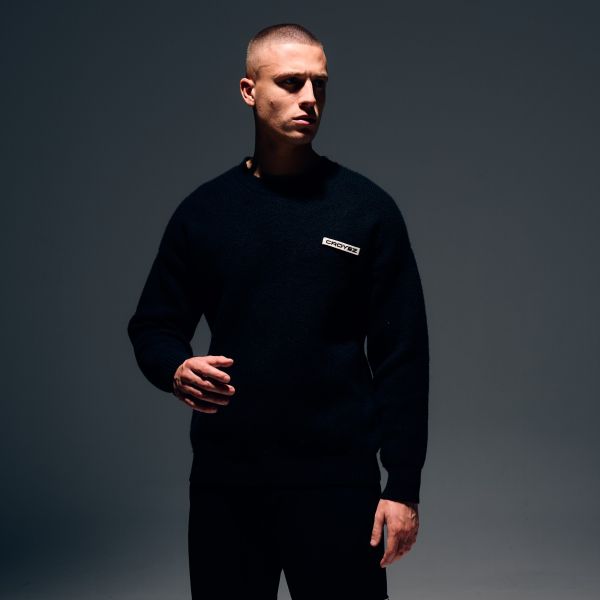 Croyez Étiquette Knit Sweater Zwart
