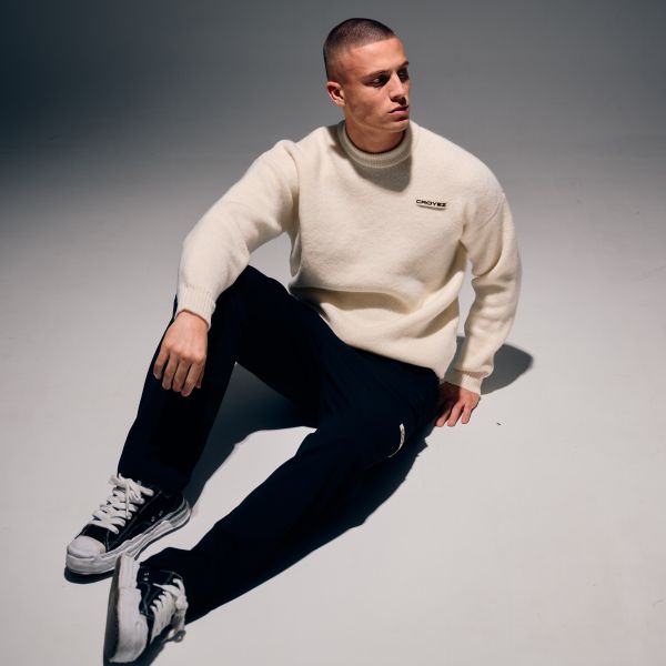 Croyez Étiquette Straight Chino Zwart
