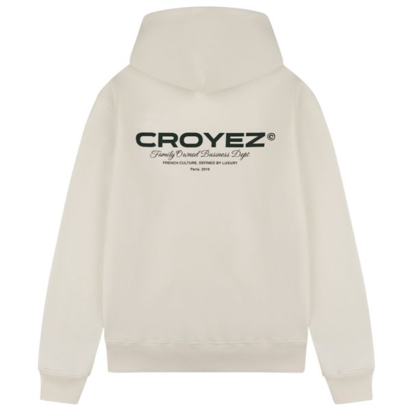 Croyez Family Owned Business Hoodie Off White
