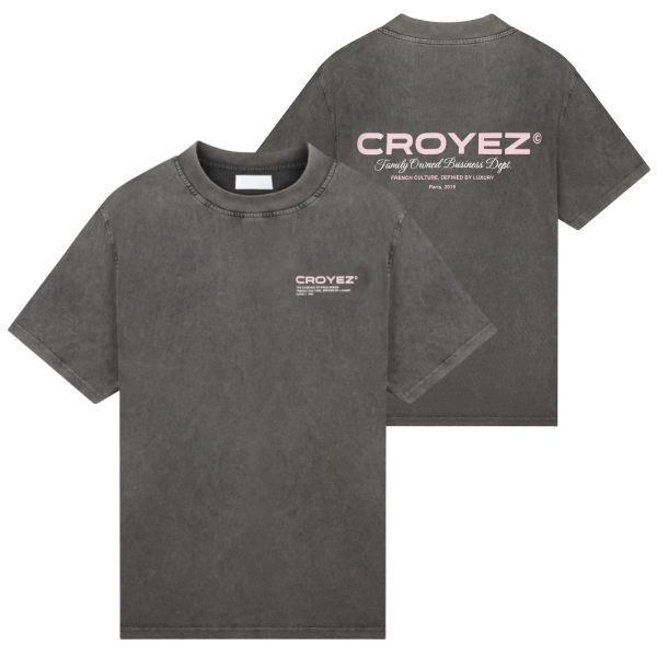 Croyez Family Owned Business T-shirt Grijs